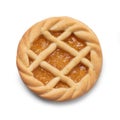 `Crostata` Apricot Jam Tart isoalted on white background Royalty Free Stock Photo